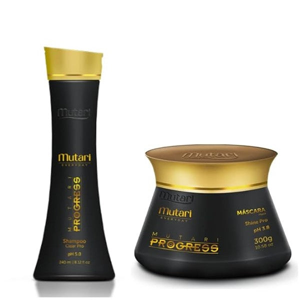 Mutari Progress Keratin Kit – Progressive Brush, Shampoo & Hair Mask – 3×1