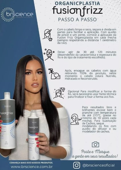 Brscience FusionFrizz OrganicPlastia Organic Shiny Smoothing Treatment-500 mL