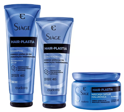 Siàge Hair-Plastia Combo — Shampoo 250mL, Hair Mask 250g & Conditioner 250g for Intensive Hair Care - 3×1