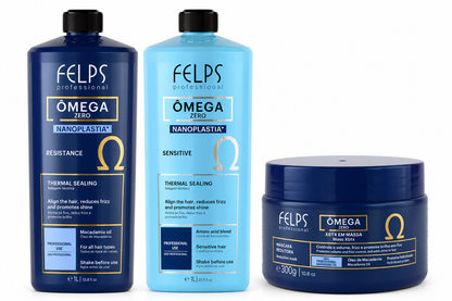 Felps Omega Zero Resistance & Sensitive Hair Treatment Kit + XBTX Mask – 3 Products