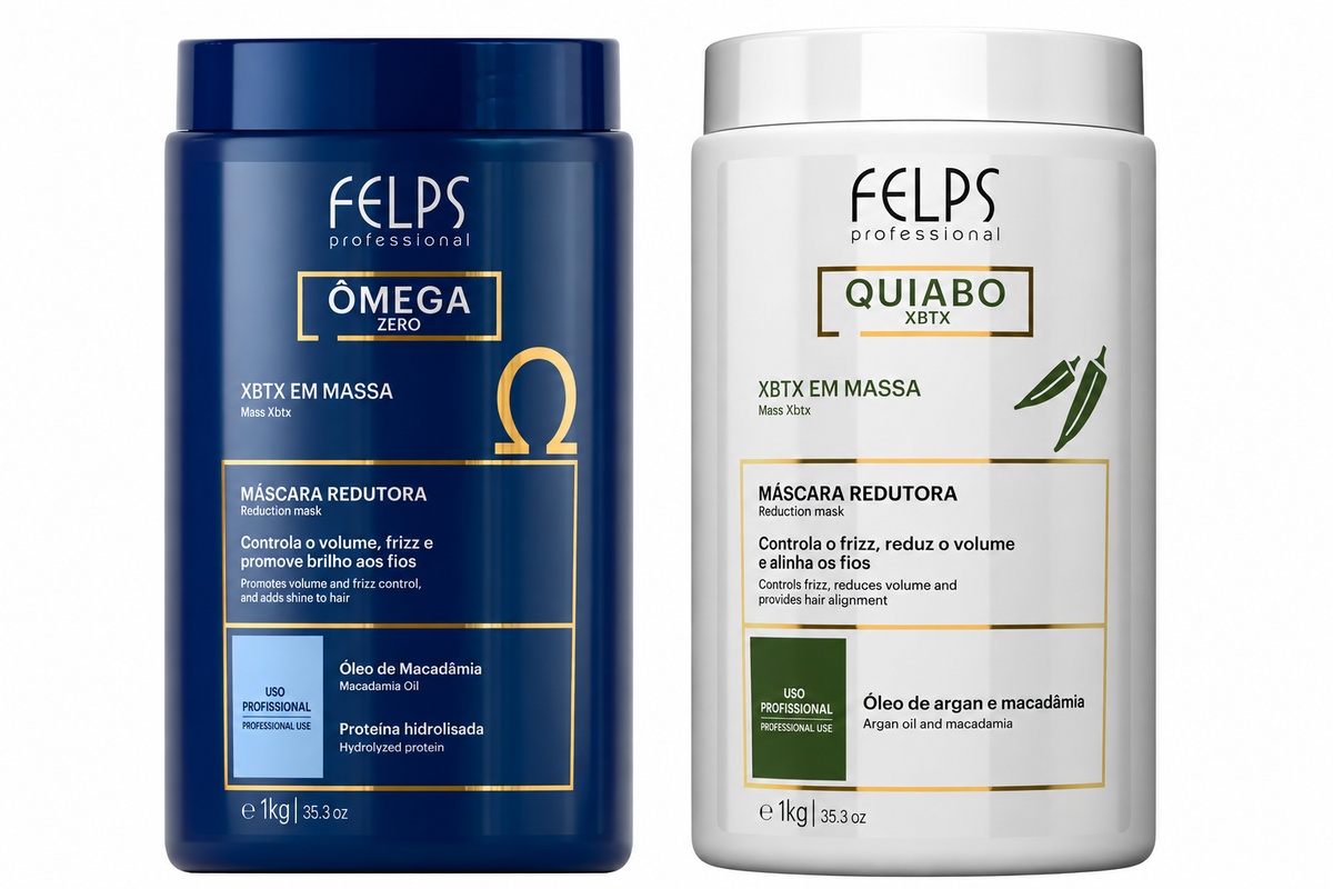 Felps Omega Zero + Okra XBTX Professional Hair Smoothing Mask Kit – 2x1Kg