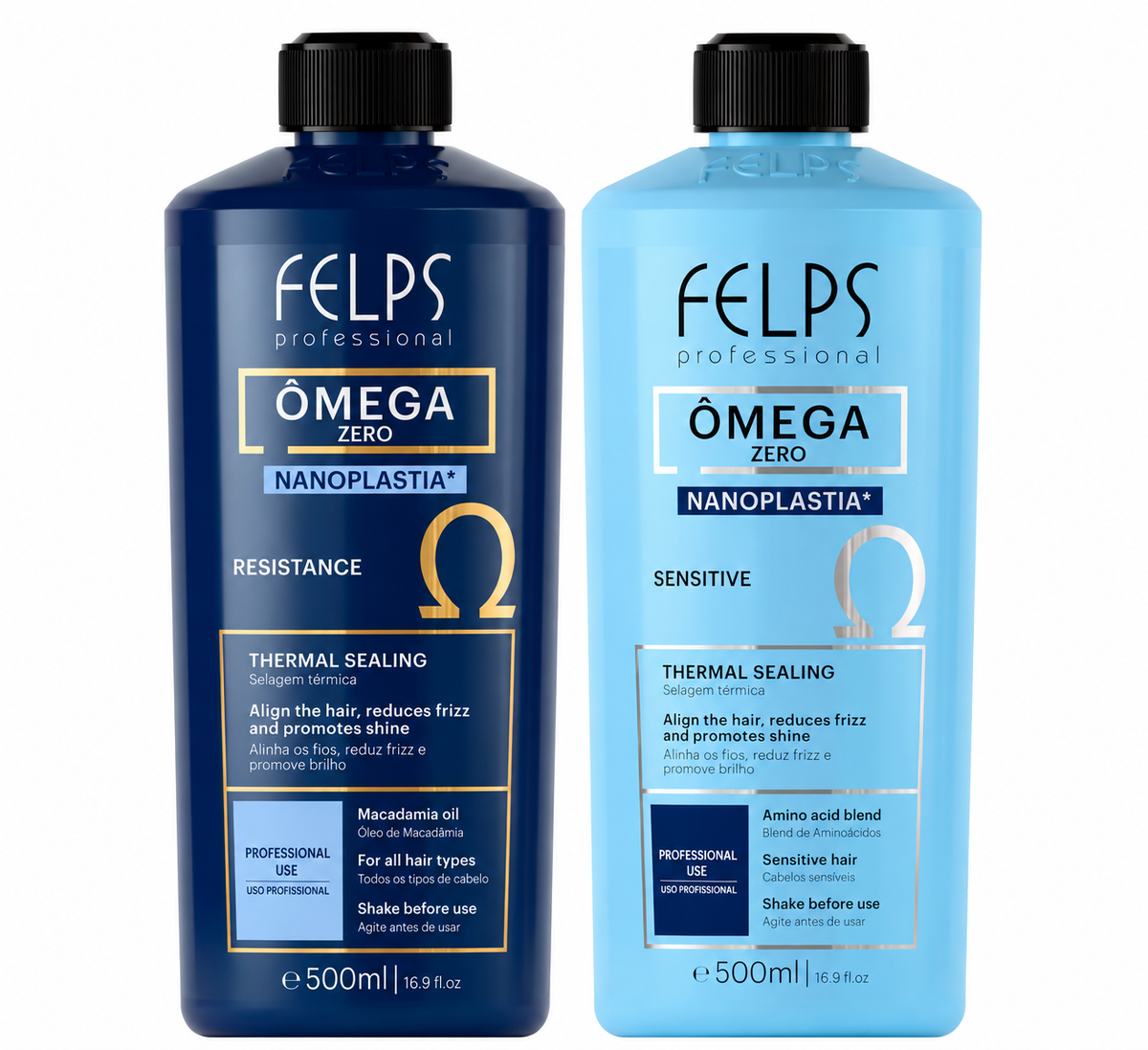Felps Omega Zero Resistance & Sensitive Professional Hair Treatment Duo – 2×500mL