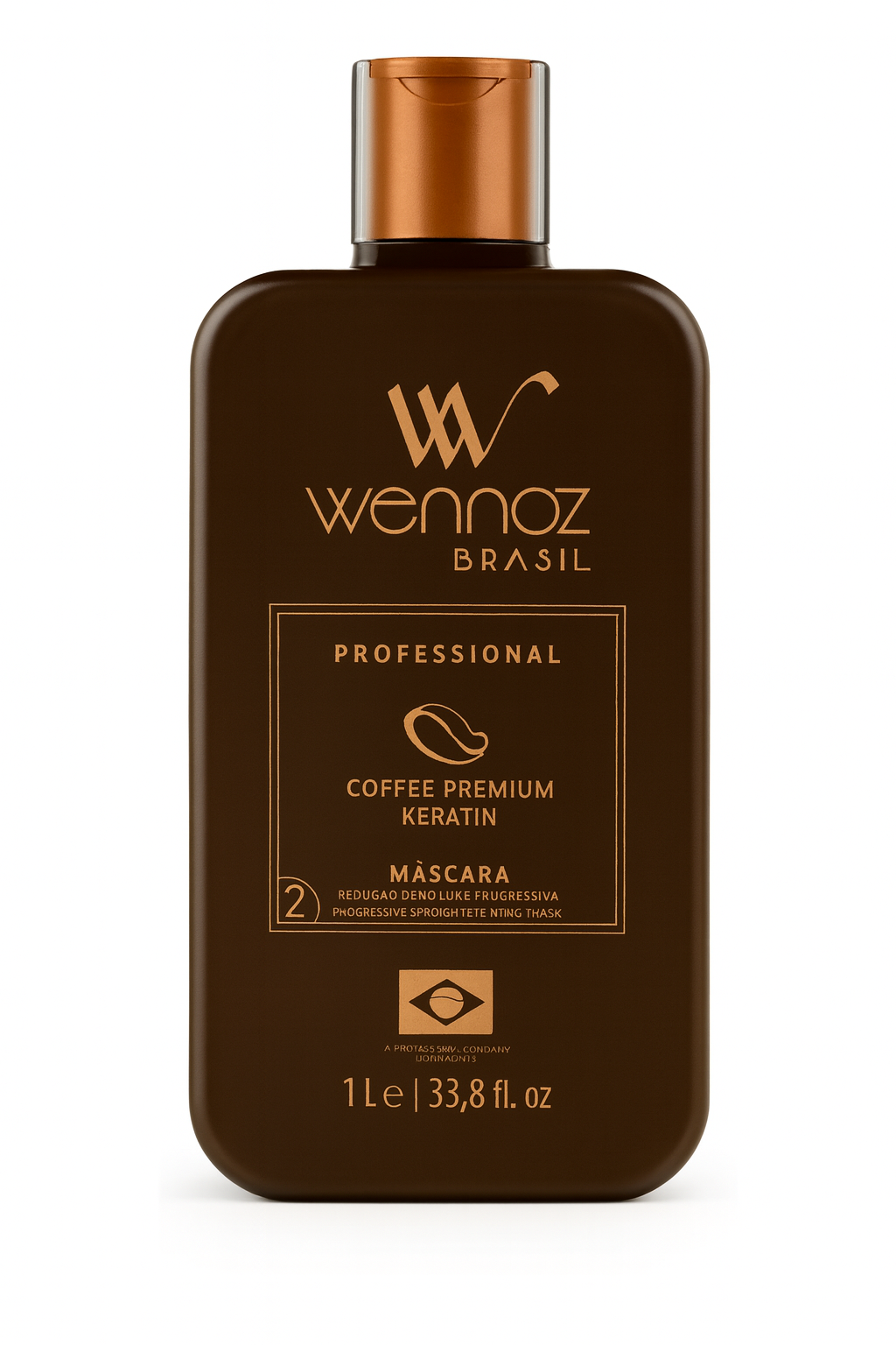 Wennoz Brasil Coffee Premium Keratin Mask Step 2 – Professional 1L / 33.8oz