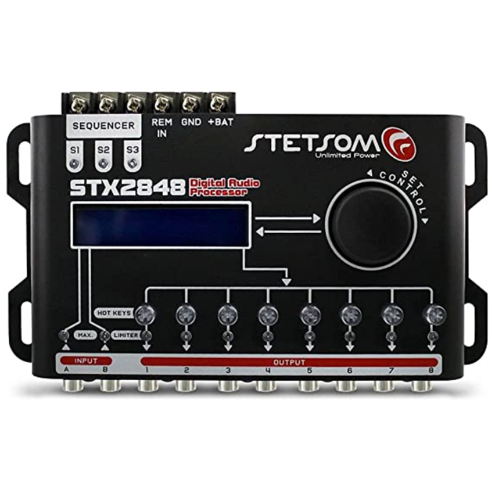 Stetsom STX 2848 DSP Crossover & Equalizer 8 Channel Full Digital Signal Processor