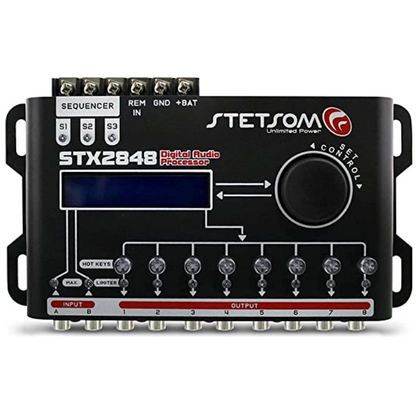 Stetsom STX 2848 DSP Crossover & Equalizer 8 Channel Full Digital Signal Processor