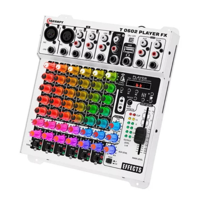 Taramps T 0602 FX Multicolor 6-Channel Equalizer 12V Bluetooth Car Audio