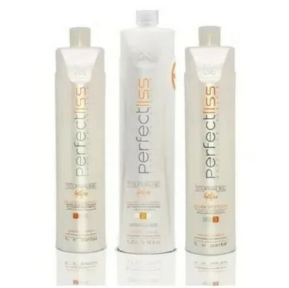 Perfect Liss Tourmaline Progressive Brush Kit – 3 Steps – 3×1000mL – Complete Hair Smoothing System