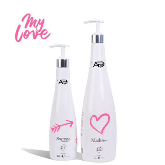 Kit Ana Paula Carvalho My Love Btx Hair Straightening Shampoo 500ml + Mask 1L