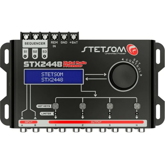 STETSOM STX2448 DIGITAL AUDIO EQUALIZER PROCESSOR CAR AUDIO