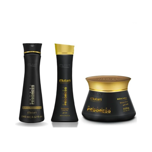 Kit Mutari Progress Reductor  – Progressive, Shampoo & Mask Volume Reducer - 3x1