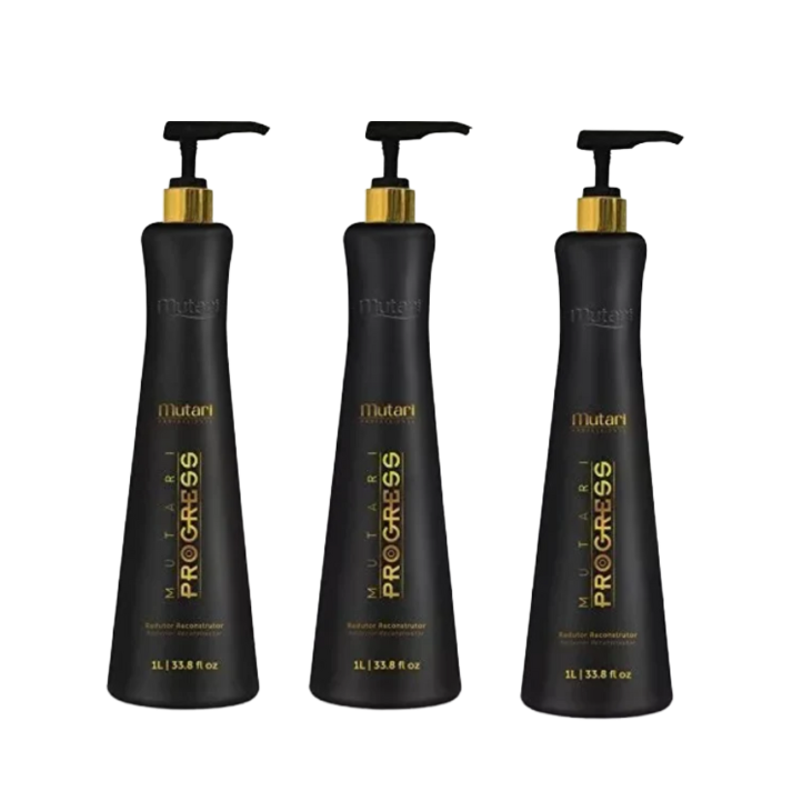 Mutari Progress Reconstructor Kit – 3× Brazilian Keratin Volume Reducer – 1000mL