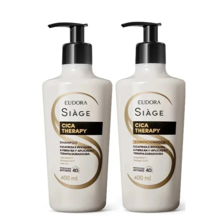 Kit Eudora Cica-Therapy Shampoo & Conditioner Combo – Hair Repair and Hydration - 2x400mL