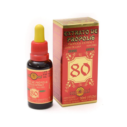 Polenectar Green Bee Propolis Extract Without Wax 80 – 30mL – Pack of 24 Bottles – Brazilian Natural Supplement