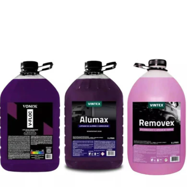 Vonixx Pro Detailing Kit – Alumax, Removex & V-Floc Full Car Care 3×5L