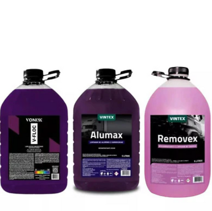 Vonixx Pro Detailing Kit – Alumax, Removex & V-Floc Full Car Care 3×5L