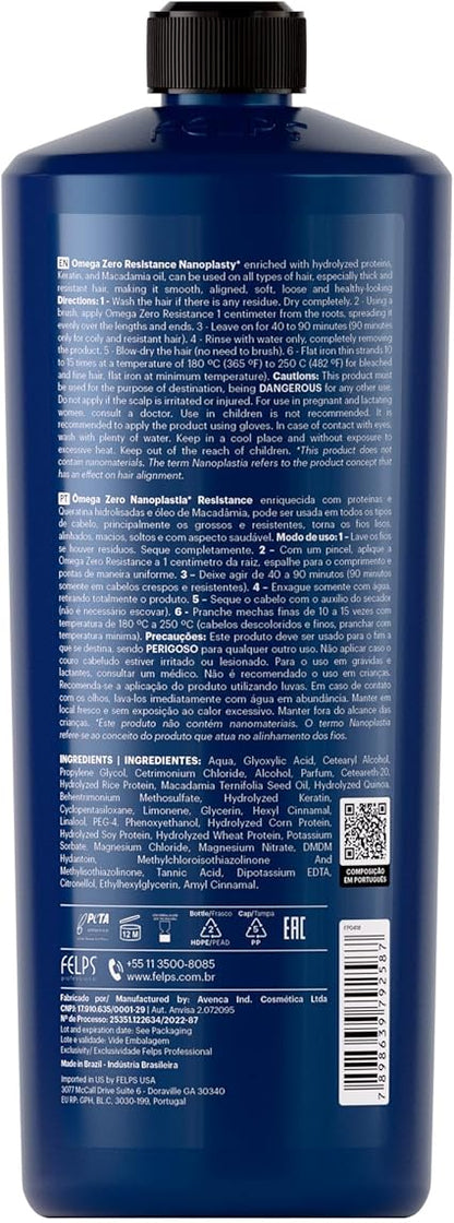 Felps Omega Zero Nanoplastia Progressive Resistance Keratin Treatment - 1000mL