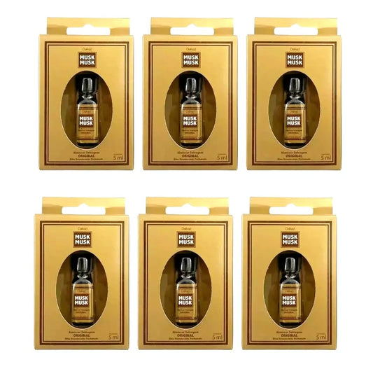 Kit 6x  Delikad Wild Musk Oil Original Fragrance Deodorant Perfume Coty - 5mL