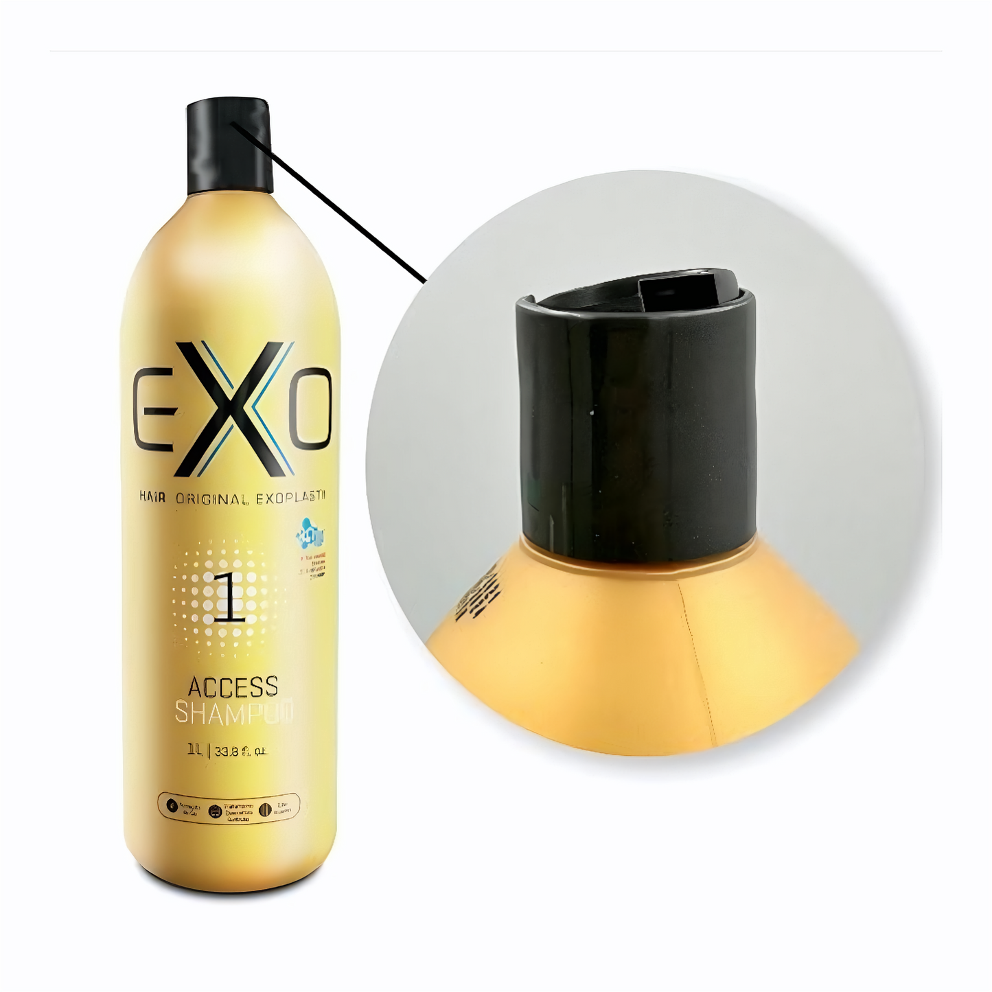 Exo Hair Exoplastia Keratin Straightening Kit – Ultrateck + Shampoo – 2×1000mL