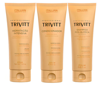 Kit Trivitt - 3x Hair Care Shampoo 250mL, Conditioner 200mL and Leave-In Ceam 200g