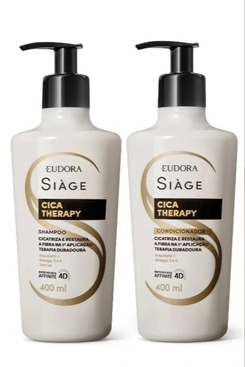Kit Eudora Cica-Therapy Shampoo & Conditioner Combo – Hair Repair and Hydration - 2x400mL