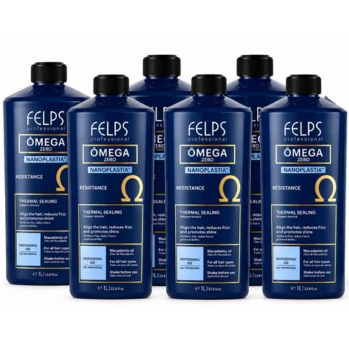 Kit Felps Omega Zero Resistance Hair Smoothing Treatment – 6x1000mL