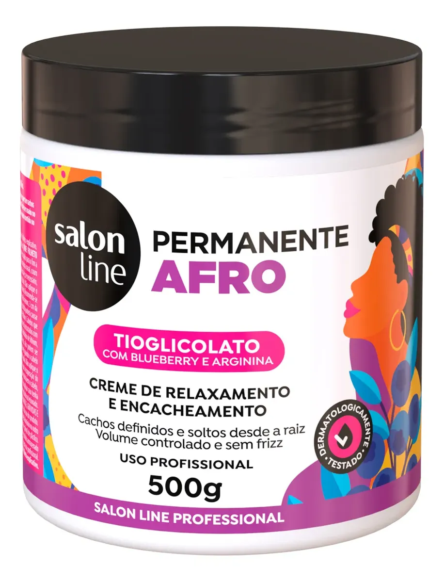 Afro Permanent Salon Line Kit Relaxing Cream + Wave Lotion + Neutralizer - 3x1