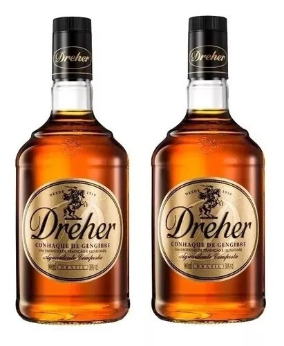 Dreher Ginger Brandy Kit – 2x900ml – Brazilian Spirit with Ginger Flavor