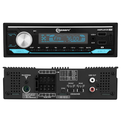 Taramps Amplayer G2 Car Audio Player – Bluetooth 5.3, RGB LED Control & 4x100W RMS