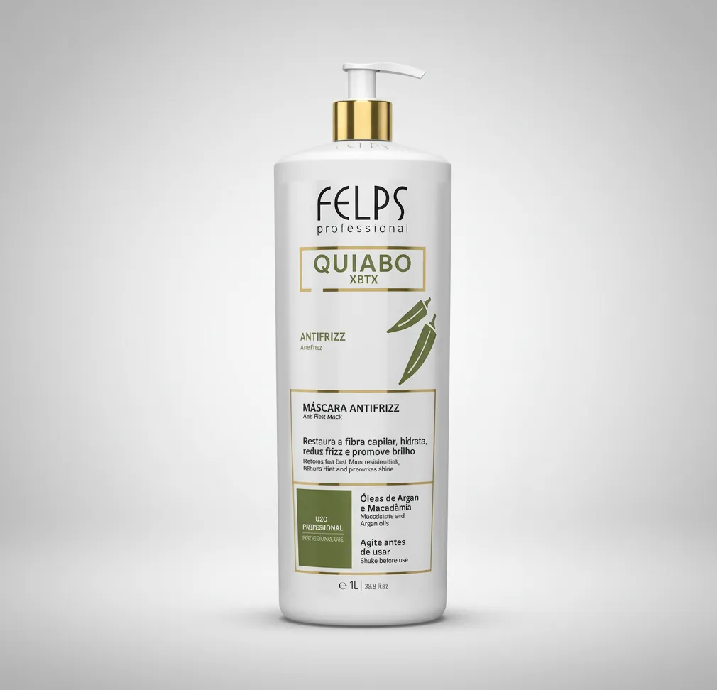 Felps Okra Anti-Frizz Hair Mask – Smoothing, Softness & Shine – 1L