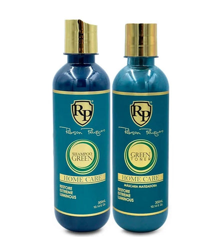 Robson Peluquero Green Shampoo Kit – Matizador Home Care 2×300mL