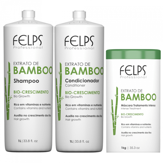 Kit Bamboo extract Felps Shampoo and Conditioner and Mask Bio-growth -3 Products
