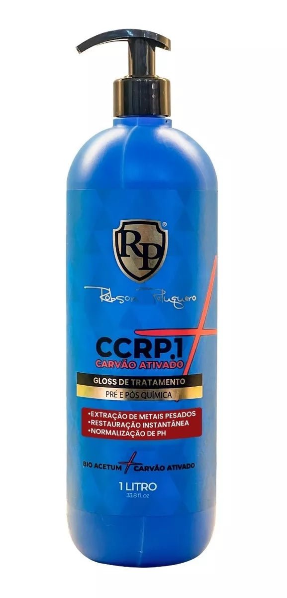 Robson Peluquero CCRP Activated Charcoal Hair Care Kit – Deep Cleansing & Shine – 2x1000mL