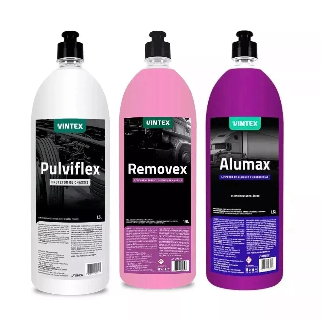 Vonixx Car Cleaning Kit – Alumax, Pulviflex & Removex Vintex 3×1.5L