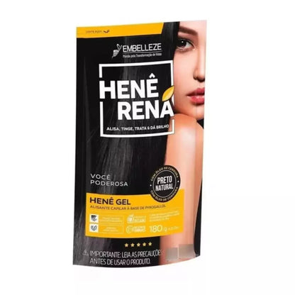 Embelleze Hene Rena Natural Black Smoothing Hair Gel – Kit 6x180g