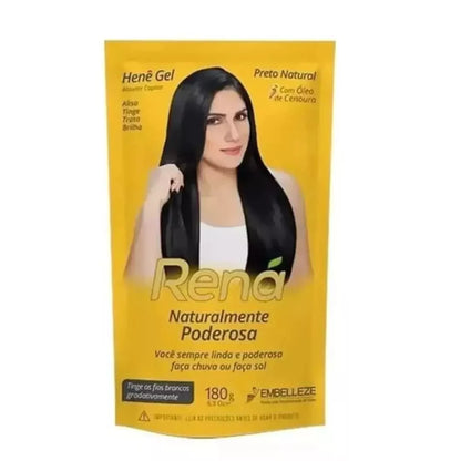 Embelleze Hene Rena Natural Black Smoothing Hair Gel – Kit 6x180g