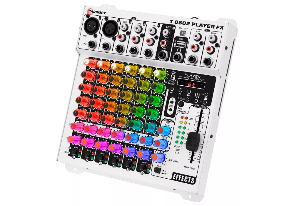 Taramps T 0602 FX Multicolor 6-Channel Equalizer 12V Bluetooth Car Audio