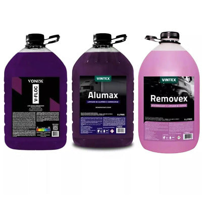 Vonixx Pro Detailing Kit – Alumax, Removex & V-Floc Full Car Care 3×5L