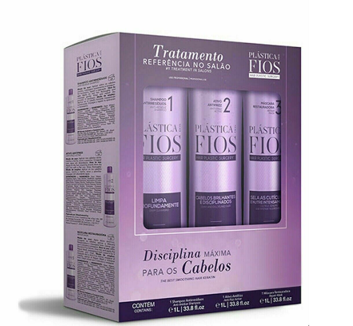 Kit Cadiveu Plástica dos Fios Progressive Brush – 3×1000mL – Complete Hair Straightening System