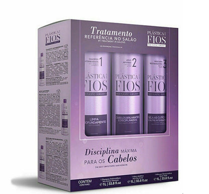 Kit Cadiveu Plástica dos Fios Progressive Brush – 3×1000mL – Complete Hair Straightening System