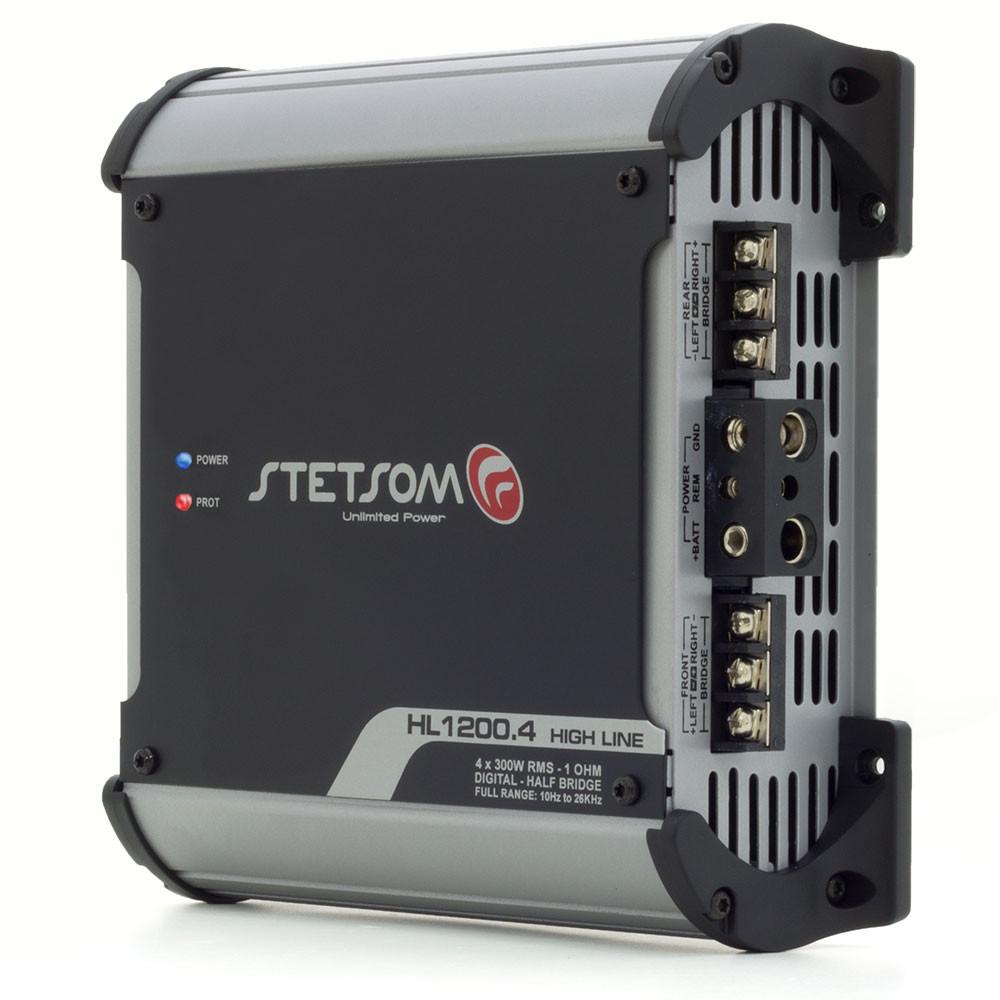 STETSOM DIGITAL AMPLIFIER MODULE HL1200.4 1200 WATTS RMS 1 OHM RCA 4 CHANNELS AUTOMOTIVE SOUND