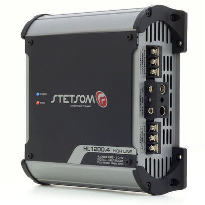 STETSOM DIGITAL AMPLIFIER MODULE HL1200.4 1200 WATTS RMS 1 OHM RCA 4 CHANNELS AUTOMOTIVE SOUND