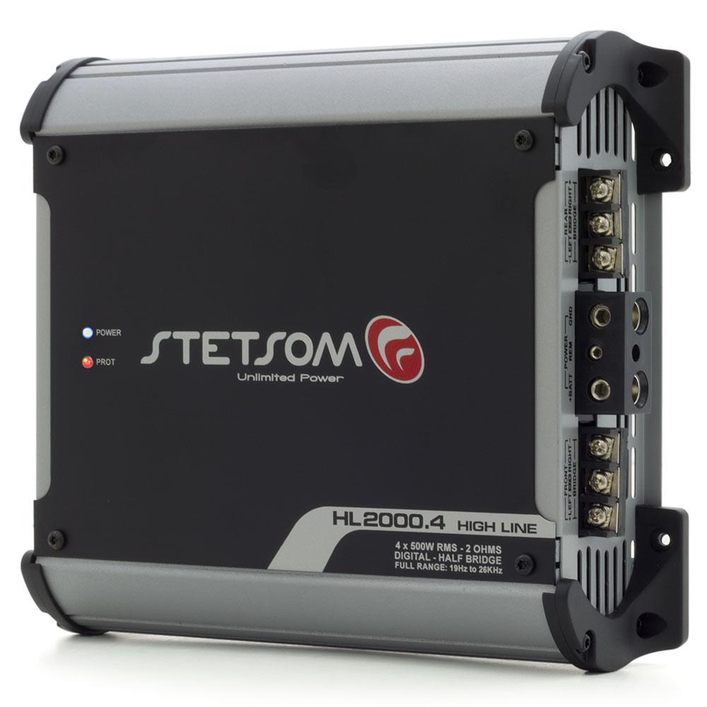 DIGITAL AMPLIFIER MODULE STETSOM HL2000.4 2000 WATTS RMS 2 OHMS RCA 4 CHANNELS AUTOMOTIVE SOUND