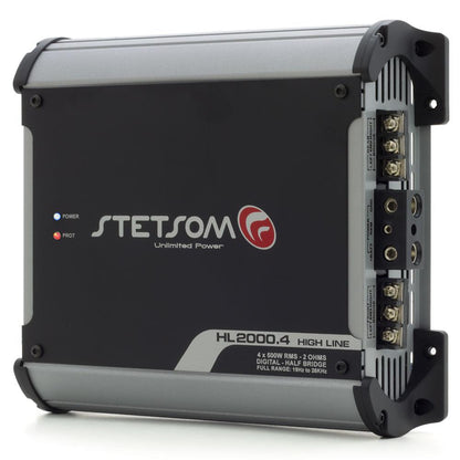 DIGITAL AMPLIFIER MODULE STETSOM HL2000.4 2000 WATTS RMS 2 OHMS RCA 4 CHANNELS AUTOMOTIVE SOUND