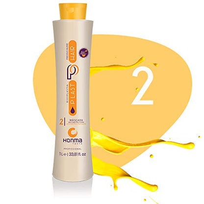 Wennoz PlastHair Bixyplastia Progressive Brush Kit – 2×1000mL – Brazilian Keratin Hair Treatment