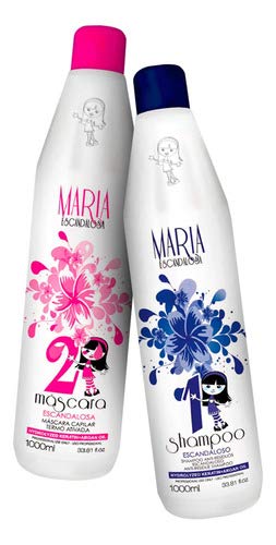 Maria Escandalosa Brazilian Keratin Treatment Kit – 2×1000mL – Progressive Brush for Smoothing and Shine