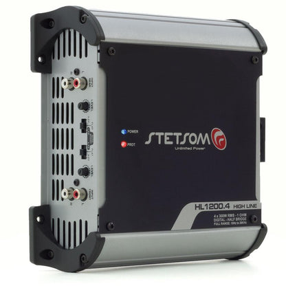 STETSOM DIGITAL AMPLIFIER MODULE HL1200.4 1200 WATTS RMS 1 OHM RCA 4 CHANNELS AUTOMOTIVE SOUND