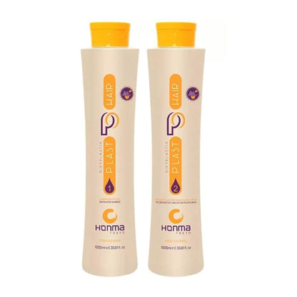 Wennoz PlastHair Bixyplastia Progressive Brush Kit – 2×1000mL – Brazilian Keratin Hair Treatment