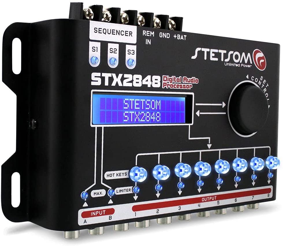 Stetsom STX 2848 DSP Crossover & Equalizer 8 Channel Full Digital Signal Processor