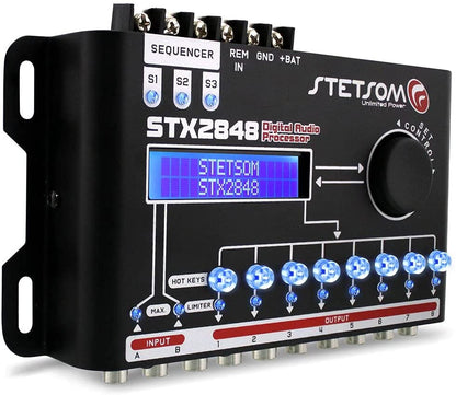 Stetsom STX 2848 DSP Crossover & Equalizer 8 Channel Full Digital Signal Processor