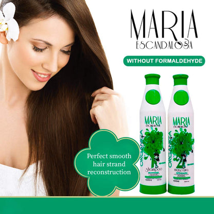 Maria Escandalosa Organic Progressive Brush Kit – 2×1000mL – Formaldehyde-Free Hair Smoothing
